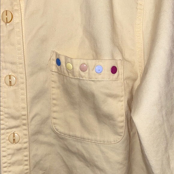 Christopher & Banks Medium Yellow Button Down Shirt - Picture 5 of 13